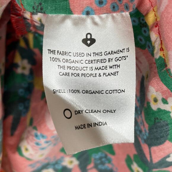 NEW Emily Lovelock Button Front Long Sleeve Dress Floral Cactus Size Large 8 10 - Picture 7 of 11